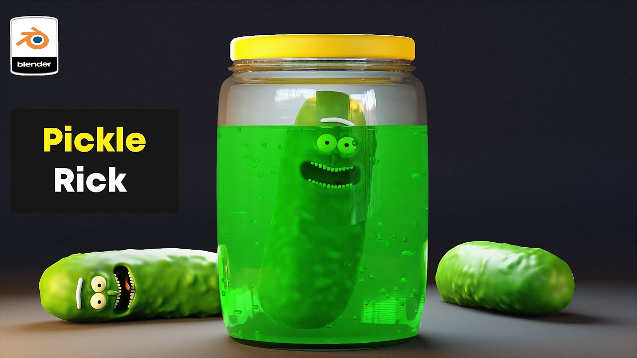 Modeling Pickle Rick in Blender