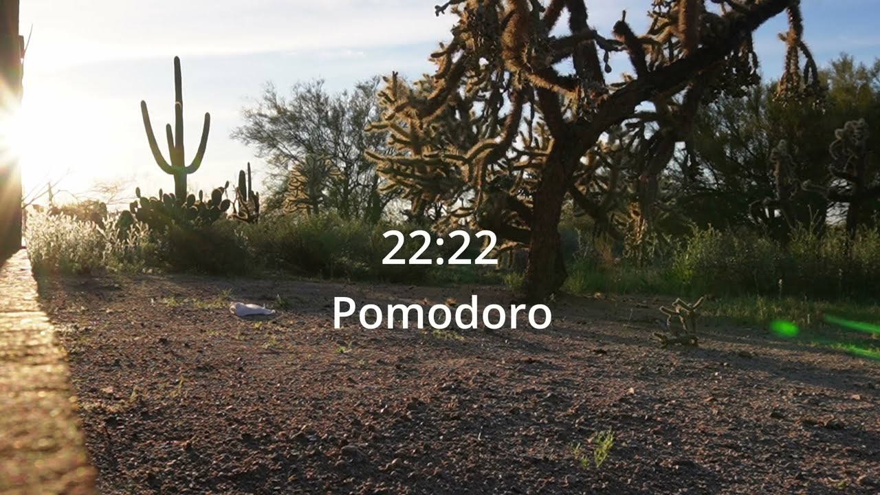 1-Hour Study with Me /Upbeat Lofi / Sunset in the Desert/ Pomodoro 25-5