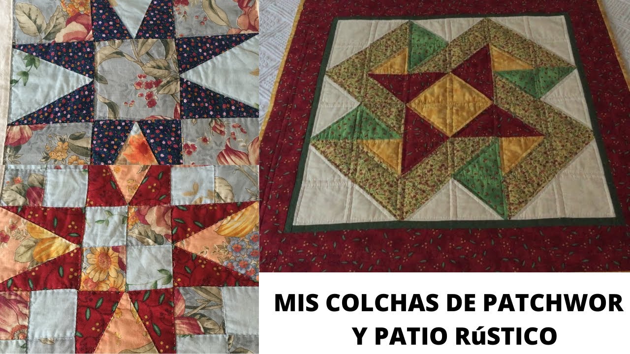 Mis colchas de patchwork y patio rústico