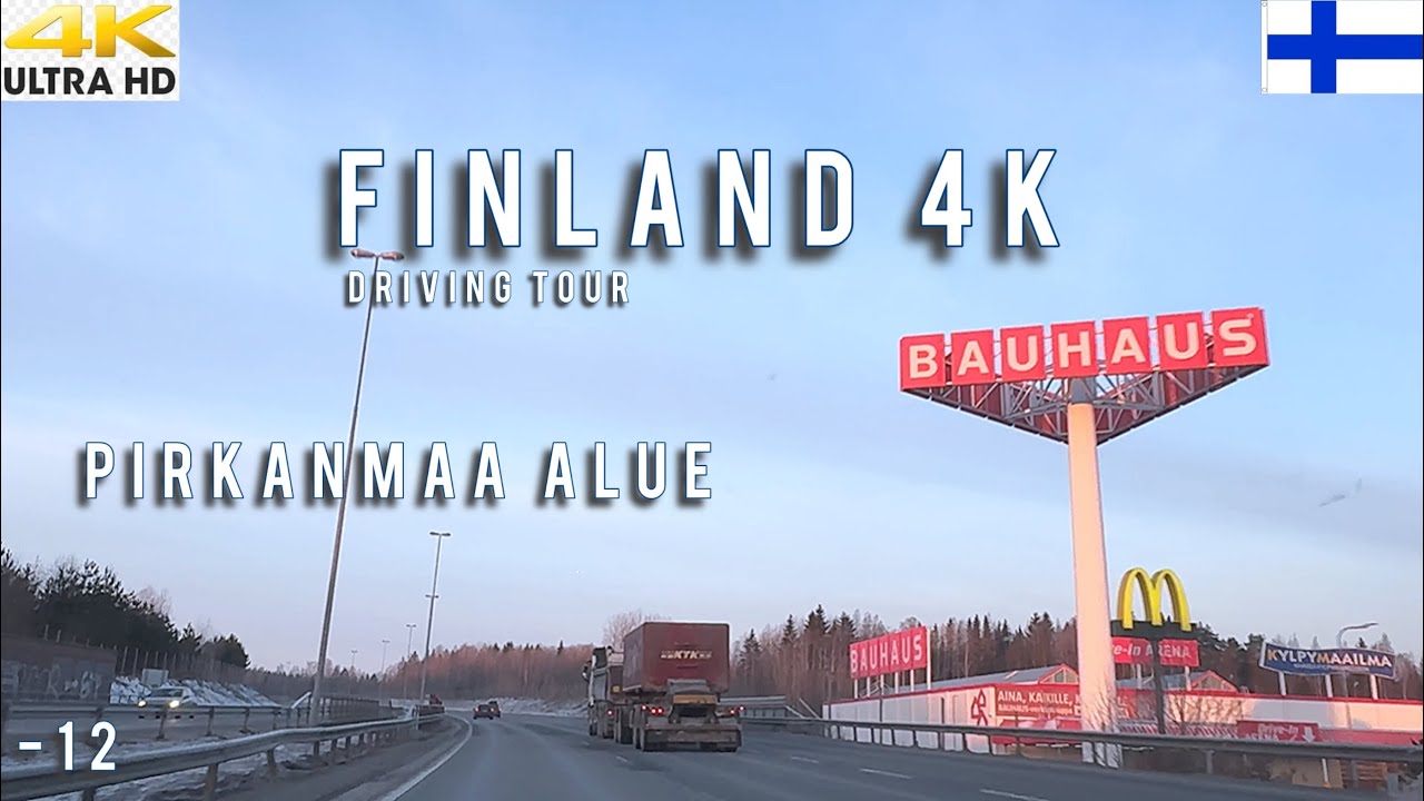 FINLAND 🇫🇮 4K ROUND TRIP DRIVING TOUR - TAMPERE TO YLÖJÄRVI FREEZING WINTER DRIVE | PIRKANMAA ALUE