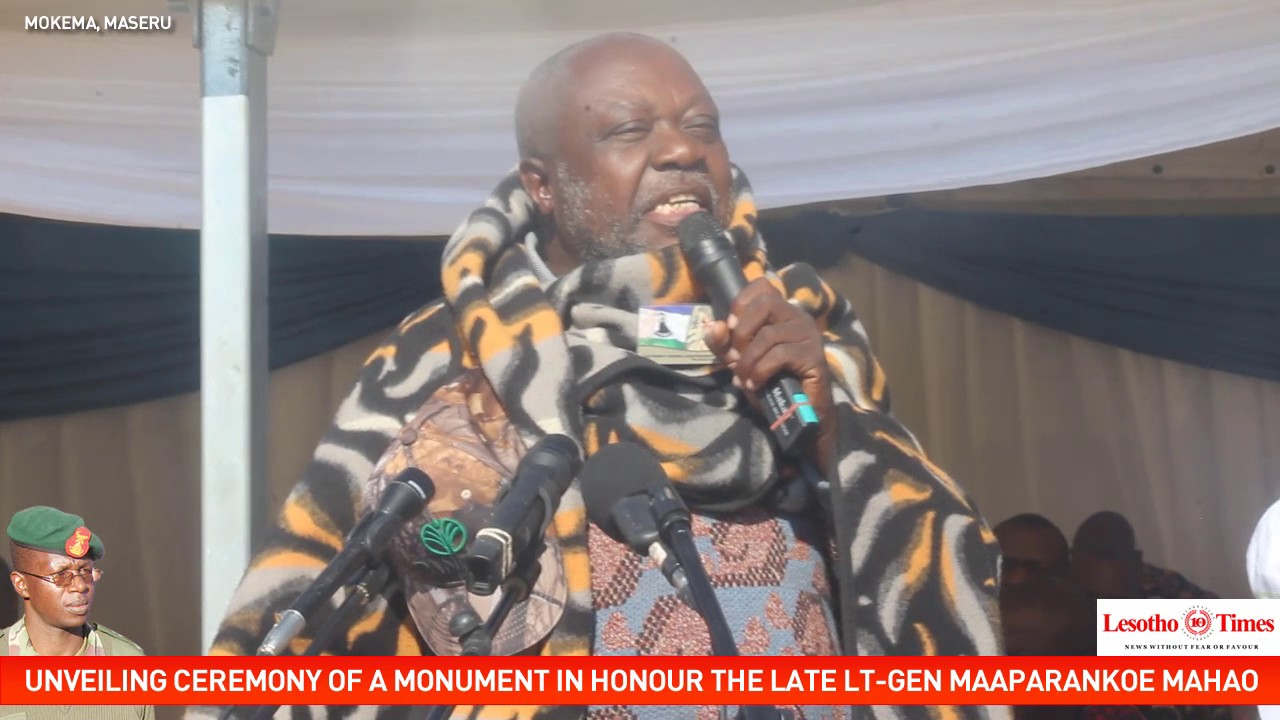 Unveiling ceremony of statue in honour of the Late Lt-Gen Maaparankoe Mahao in Mokema village