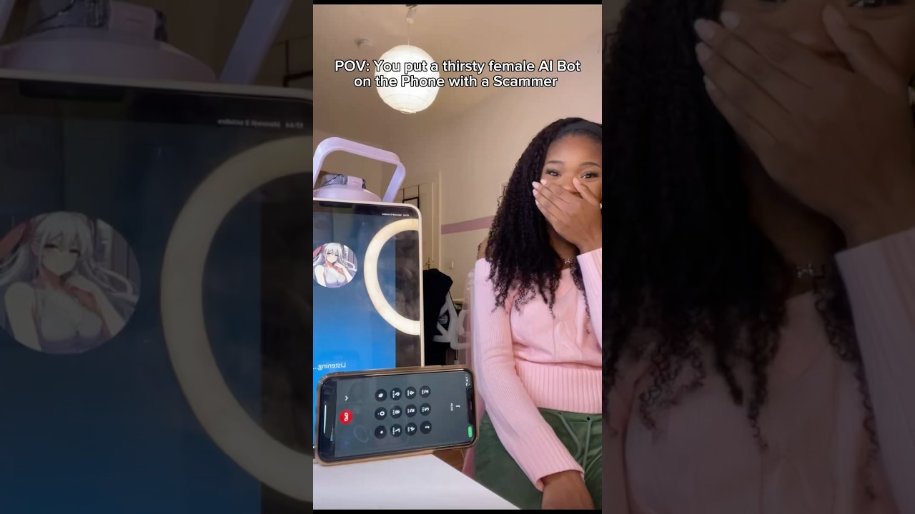 I put a thirsty female AI Bot on the Phone with a Scammer #characterai #ai #scammer #prankcall