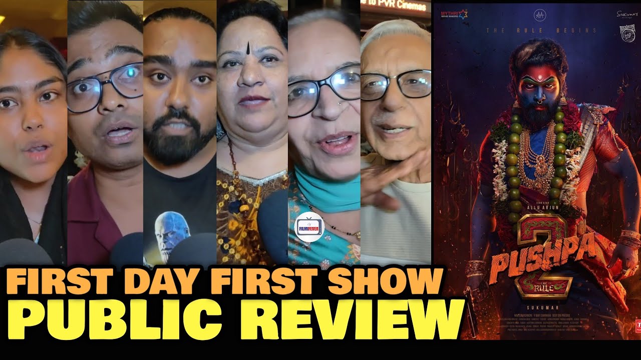 Pushpa 2 PUBLIC REVIEW | First Day Media Show | Allu Arjun, Rashmika, Fahad | Hindi