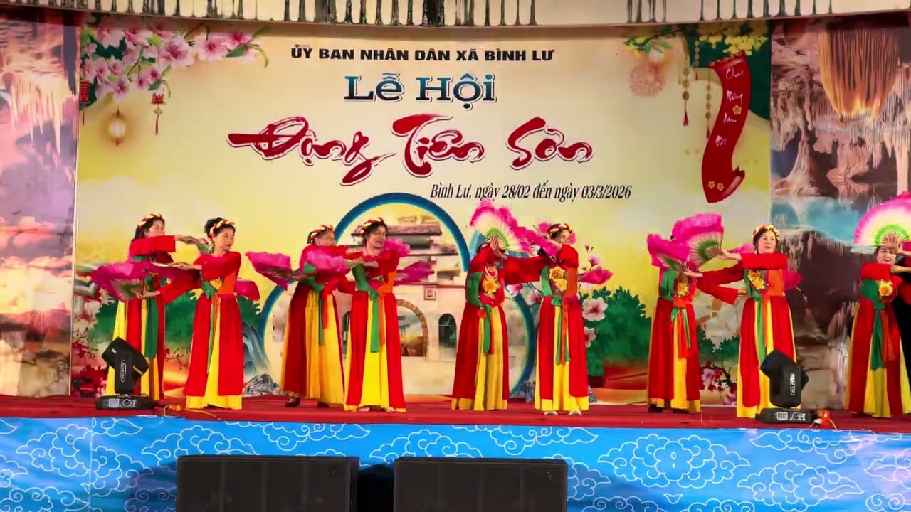 Múa mừng xuân  bính ngọ 2026  lễ hội động tiên sơn