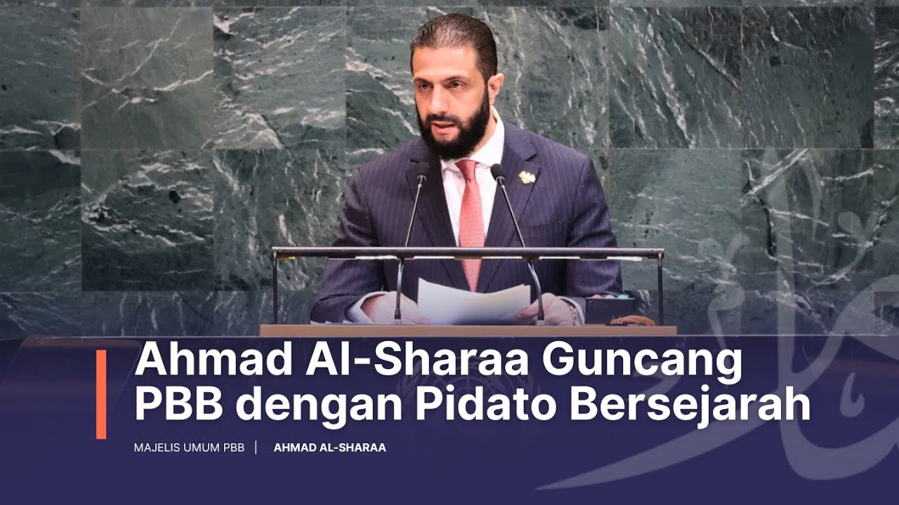 Pidato Bersejarah! Presiden Suriah Ahmad Al-Sharaa Bicara di PBB Setelah 60 Tahun Bungkam