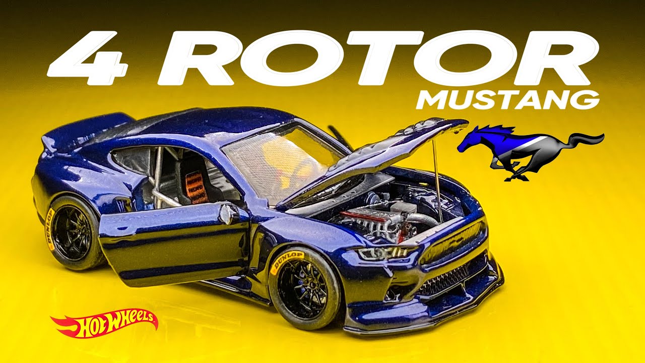 Ford Mustang swap 4 Rotor 26B Engine Hotwheels custom