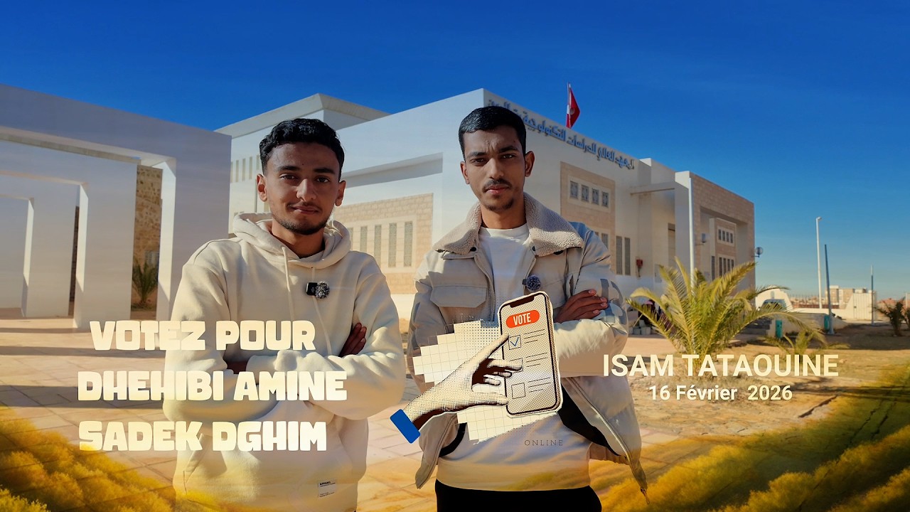 Votez pour Dhehibi amine  le 16 Février à L'ISAMT sur l'app www.beevote.cnbees.tn