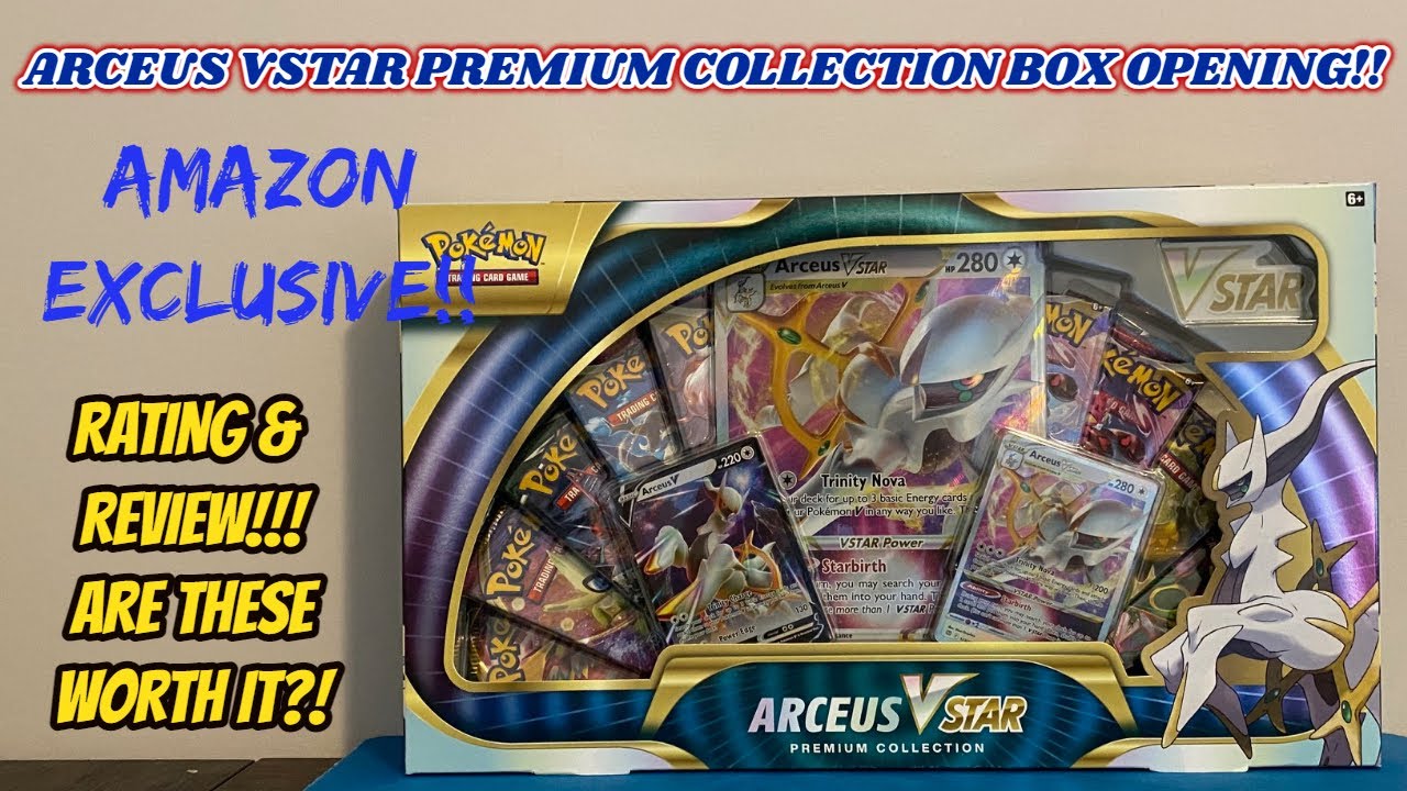 INSANE PULLS!! NEW Arceus VSTAR Premium Collection AMAZON EXCLUSIVE Box Opening + Rating & Review!!