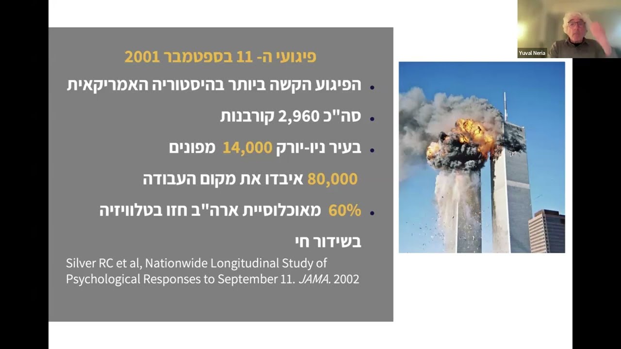 חשיפה לטראומה והשפעותיה הפסיכולוגיות: ידע נוכחי וכיוונים לעתיד/ פרופ' יובל נריה