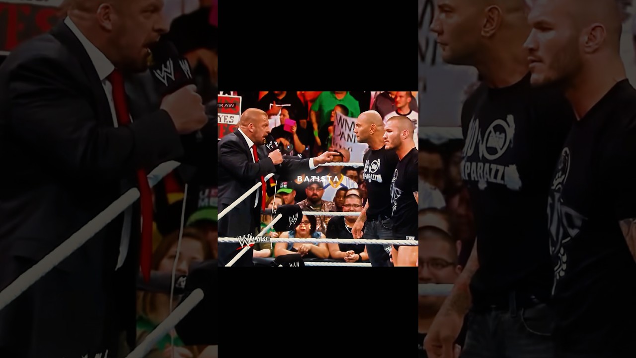 Randy vs Batista vs Daniel Championship match🔥#wwe #wrestling #raw #shorts #instagram #tripleh #vs
