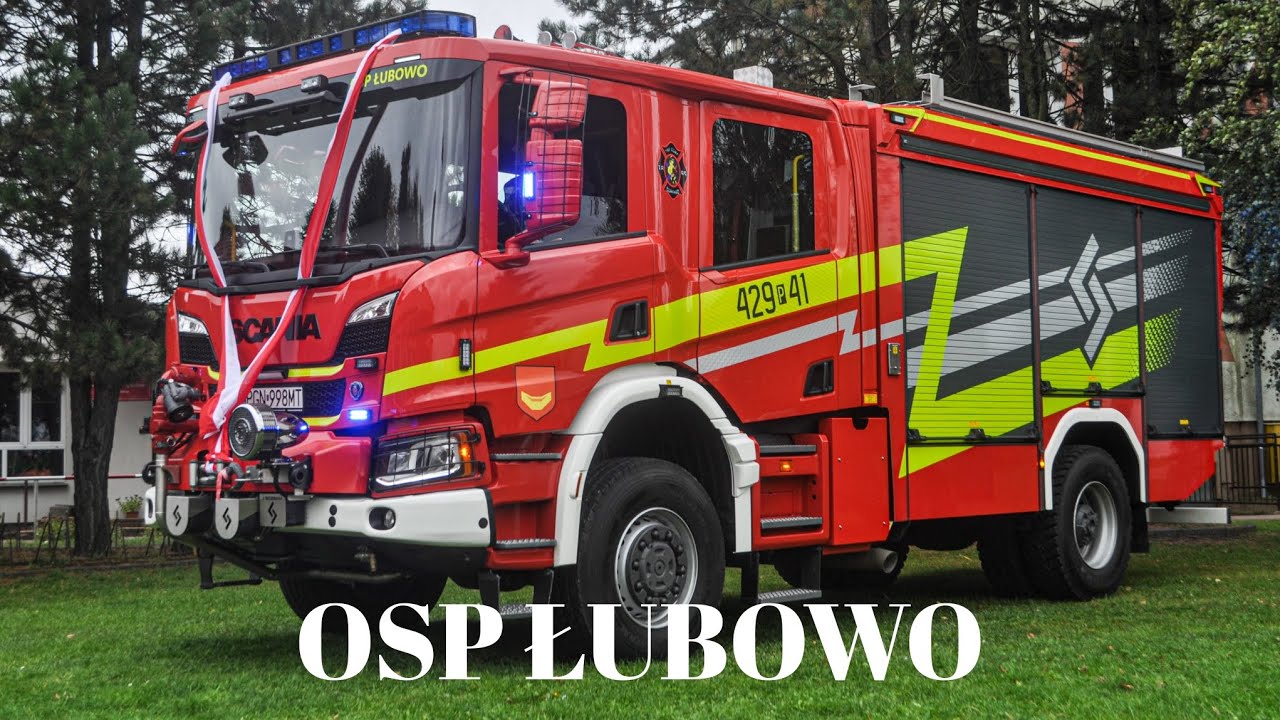 NOWA SCANIA W OSP ŁUBOWO! Alarmowo kolumna wozów + Pokaz sygnalizacji świetlno-dźwiękowej 🚨🎺