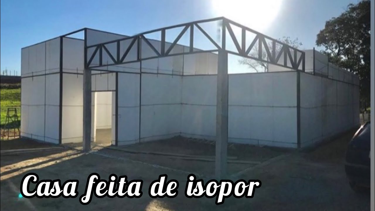 Retomando a obra da casa de isopor (EPS) casa constru&iacute;da com vigas &ldquo;U&rdquo; e placas de isopor (PT1)