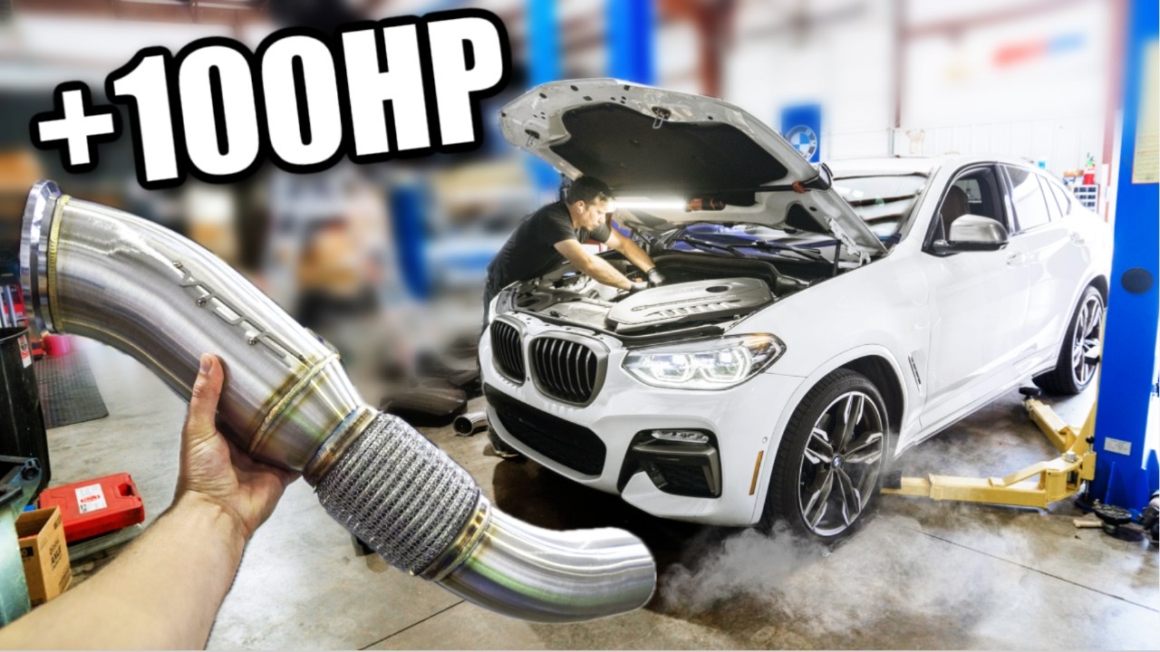 Stage 2 BMW X4 M40i Downpipe Install! + Tune! | MHD + VRSF (Before and After SOUND!)