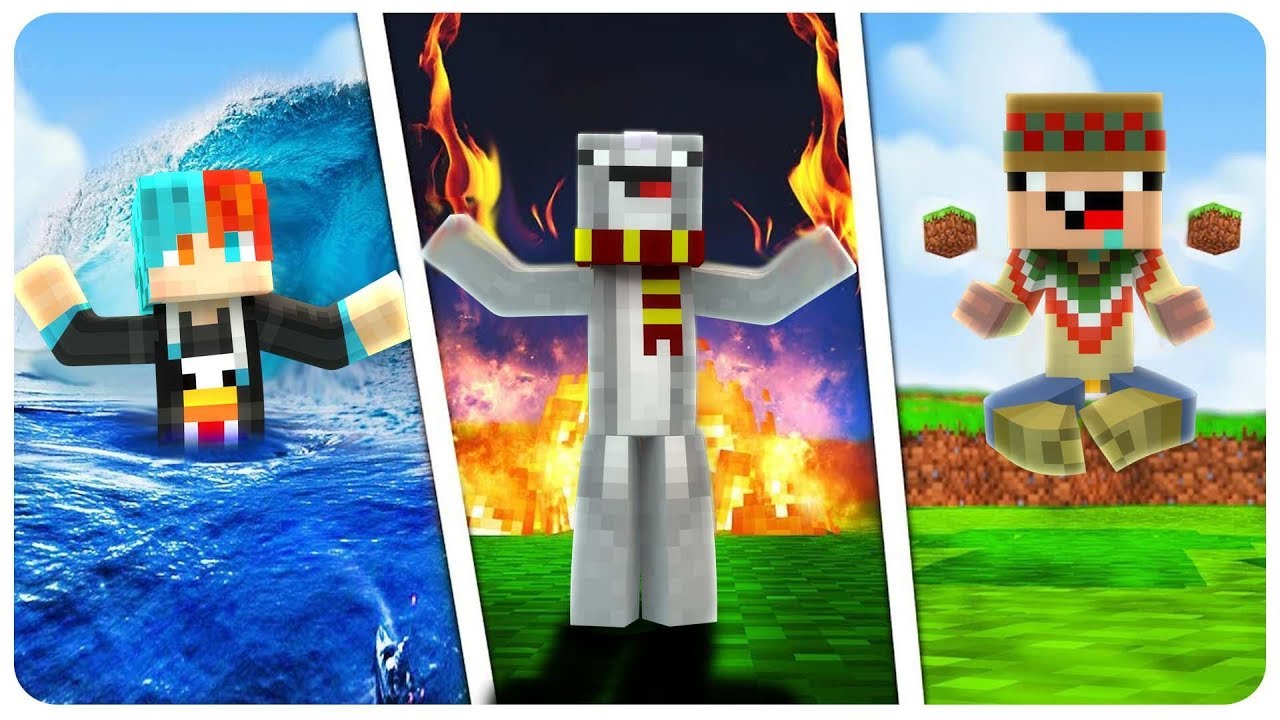 👉 MINECRAFT - GANAMOS SUPER PODERES!! 😱 (AGUA, FUEGO, TIERRA)