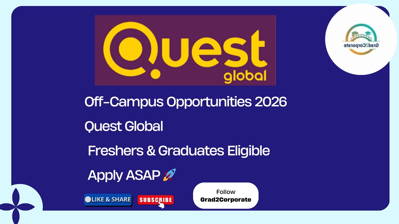 Quest Global Off Campus Hiring 🚀 | Software Engineer Intern & AI Developer Intern | Apply Online