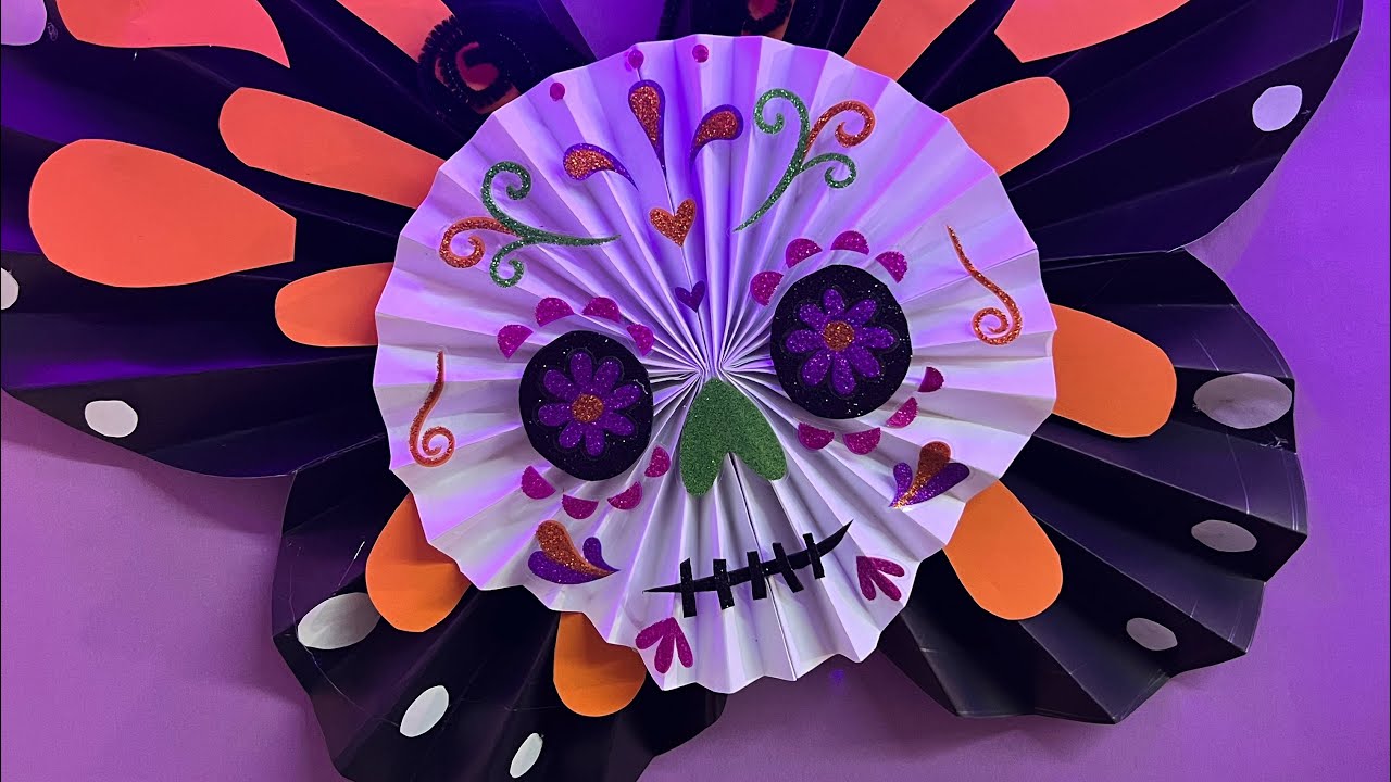 Rosetón CALAVERA MONARCA 🦋 #diademuertos