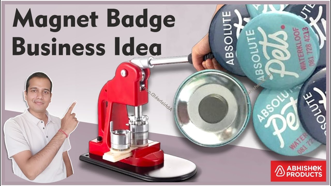 🧲 58mm Magnetic Badge for Fridge Magnet #fridge #magnet #buttonbadge | AbhishekID.com