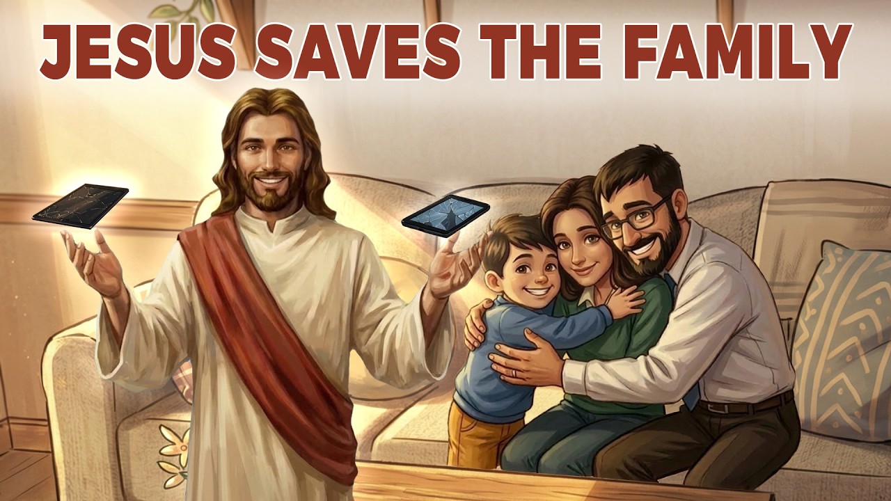 Jesus Breaks the Screens to Save a Family 📱❤️ #jesus #jesusbys #parables