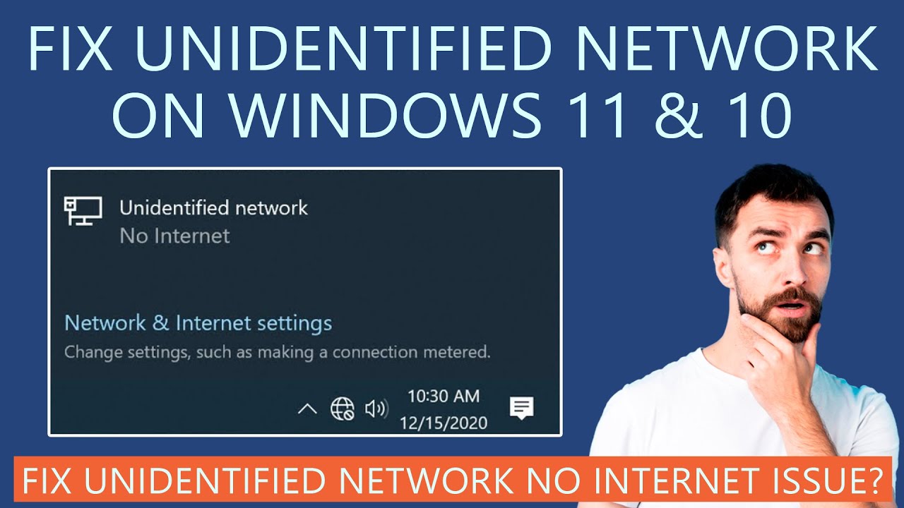 Как исправить проблему неопознанной сети в Windows 11 и 10?