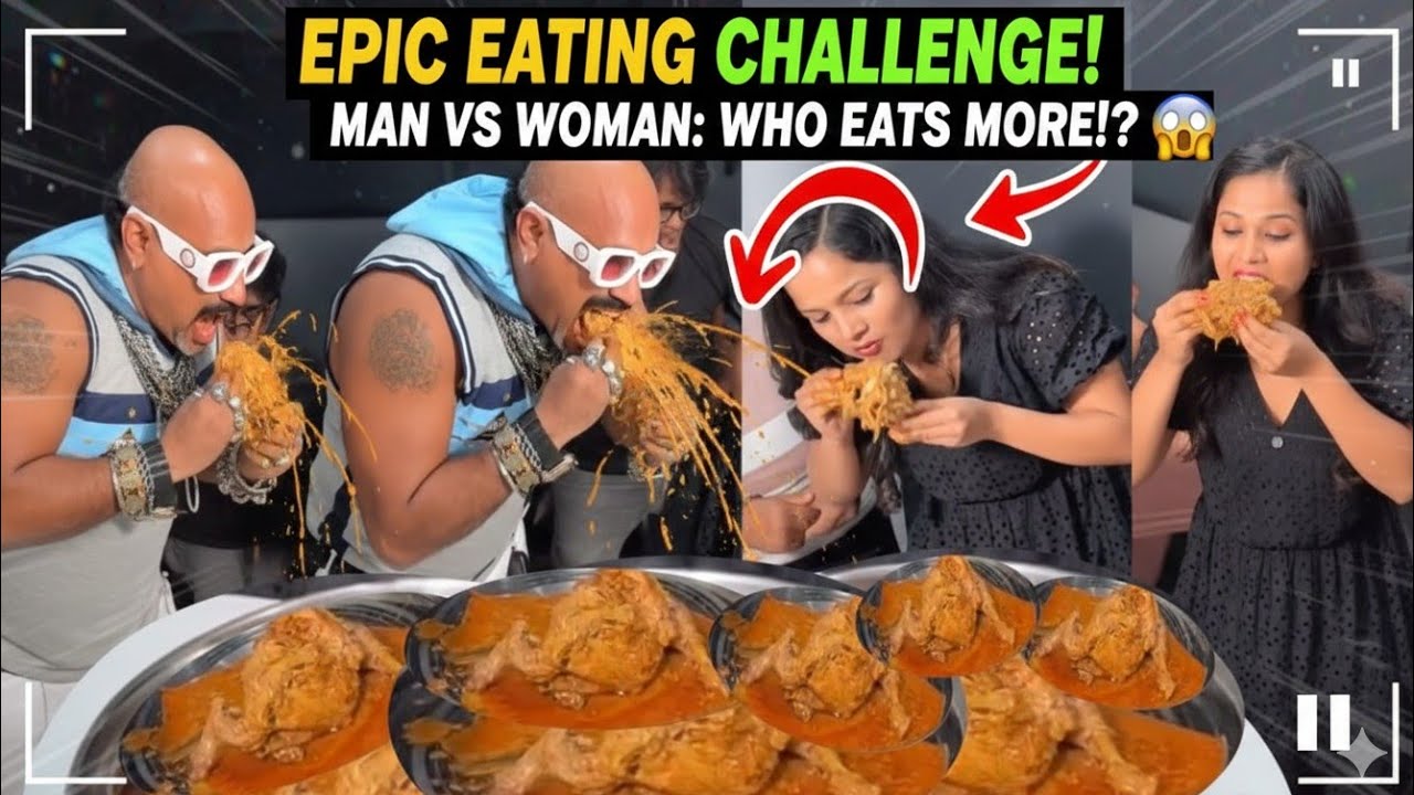 Bodybuilder ne 3 kg desi masala spicy chicken challenge rice madam ke sath jabardast khana khaya✅