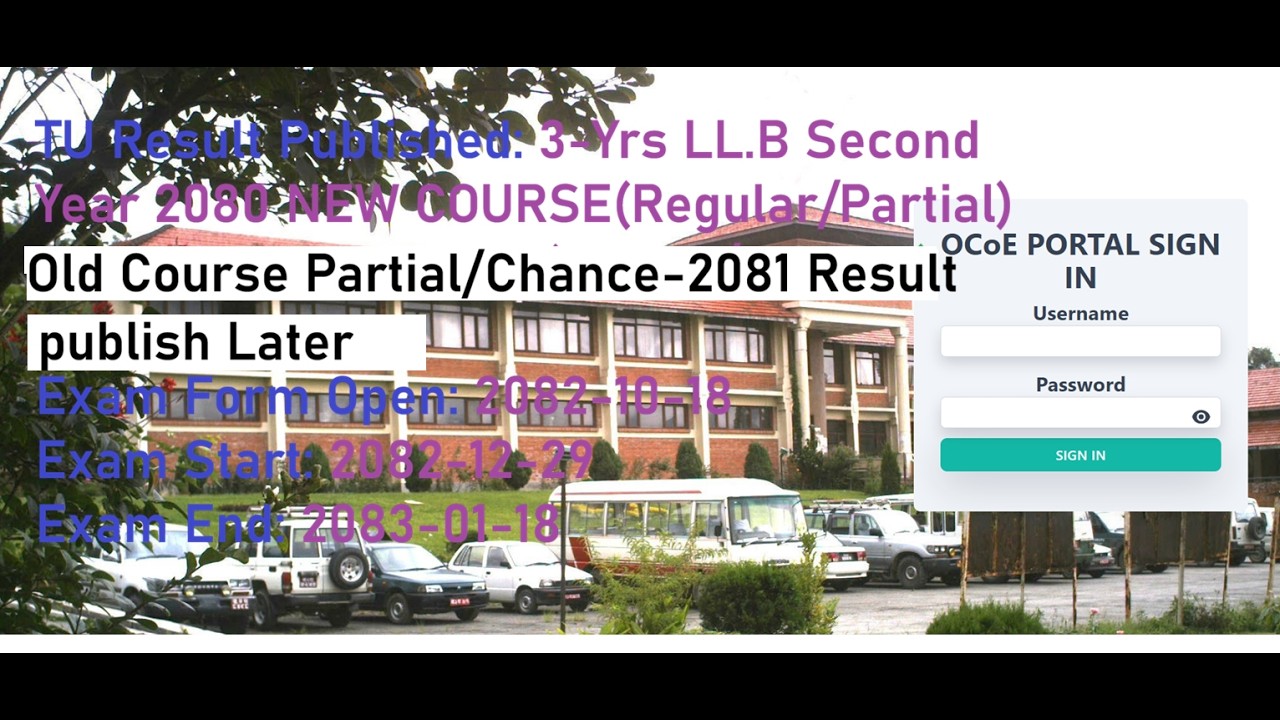 TU Result Published: 3-Years L.L.B. Second Year Regular/Partial-2080 Result Published Notice.