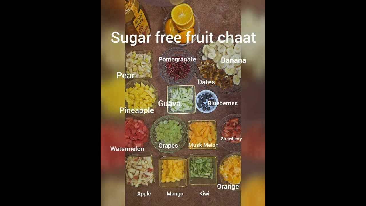 Sugar free fruit Chaat With Natural Ingredients #food #fruit #healthy  #viral #mustwatch