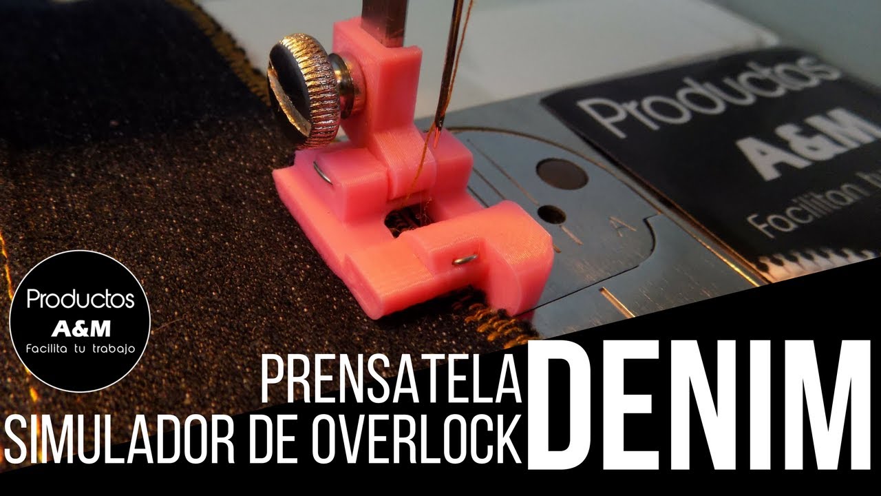 PRENSATELA SIMULADOR DE OVERLOCK EN TELA DENIM || PRENSATELAS A&M || BÁSICOS!!