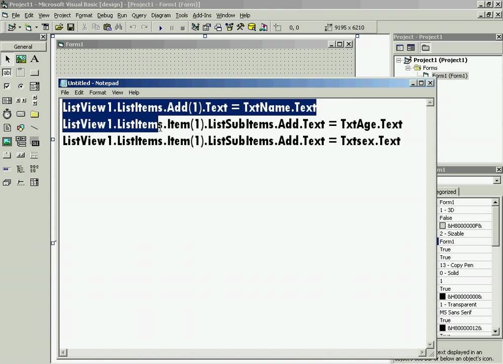 VB 6.0 / Visual Basic 6.0 Listview Tutorial
