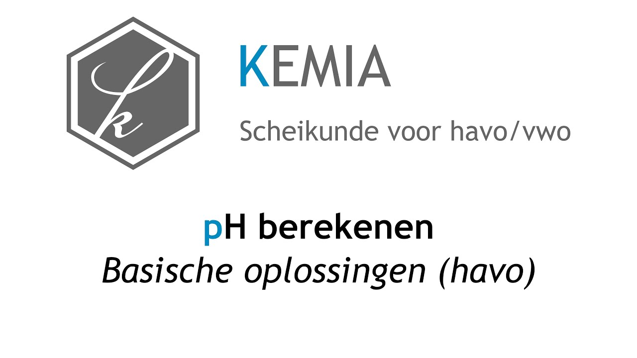 pH berekenen: Basische oplossingen (havo)