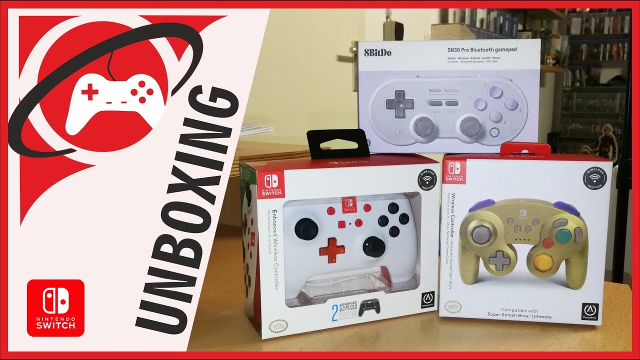 Drei Switch Pro Controller ALTERNATIVEN ausgepackt