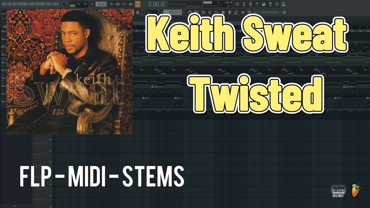 Keith Sweat - Twisted  (FL Studio Remake) FLP + MIDI + STEMS
