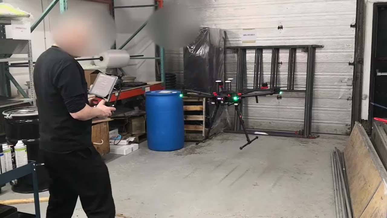 DJI Matrice 600 Pro - First indoor flight test