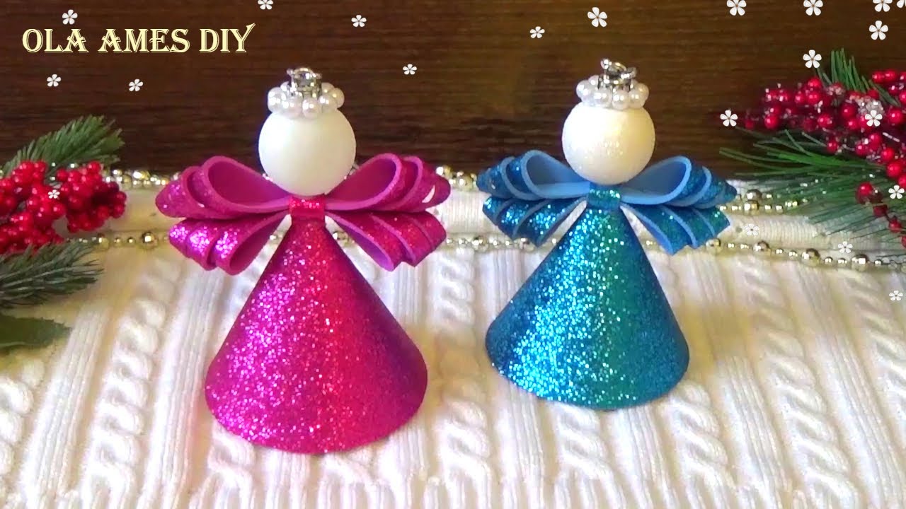 😇АНГЕЛ из Фома ЛЕГКО и БЫСТРО⭐ DIY Christmas Angel😇 Foam Eva Christmas Decore⭐ DIY Crafts / Ola ameS