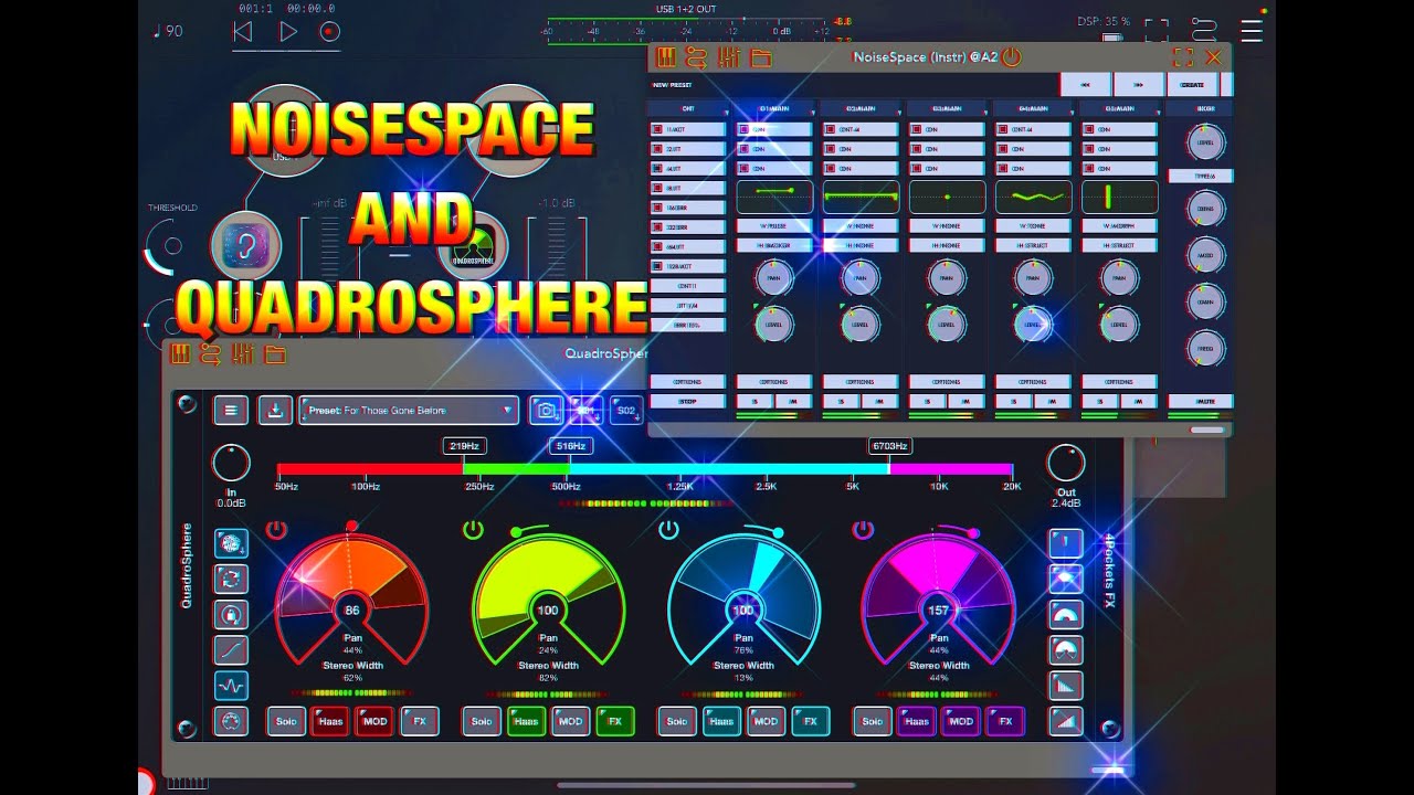 NoiseSpace & QuadroSphere - They Sound Amazing Together - Demo for the iPad