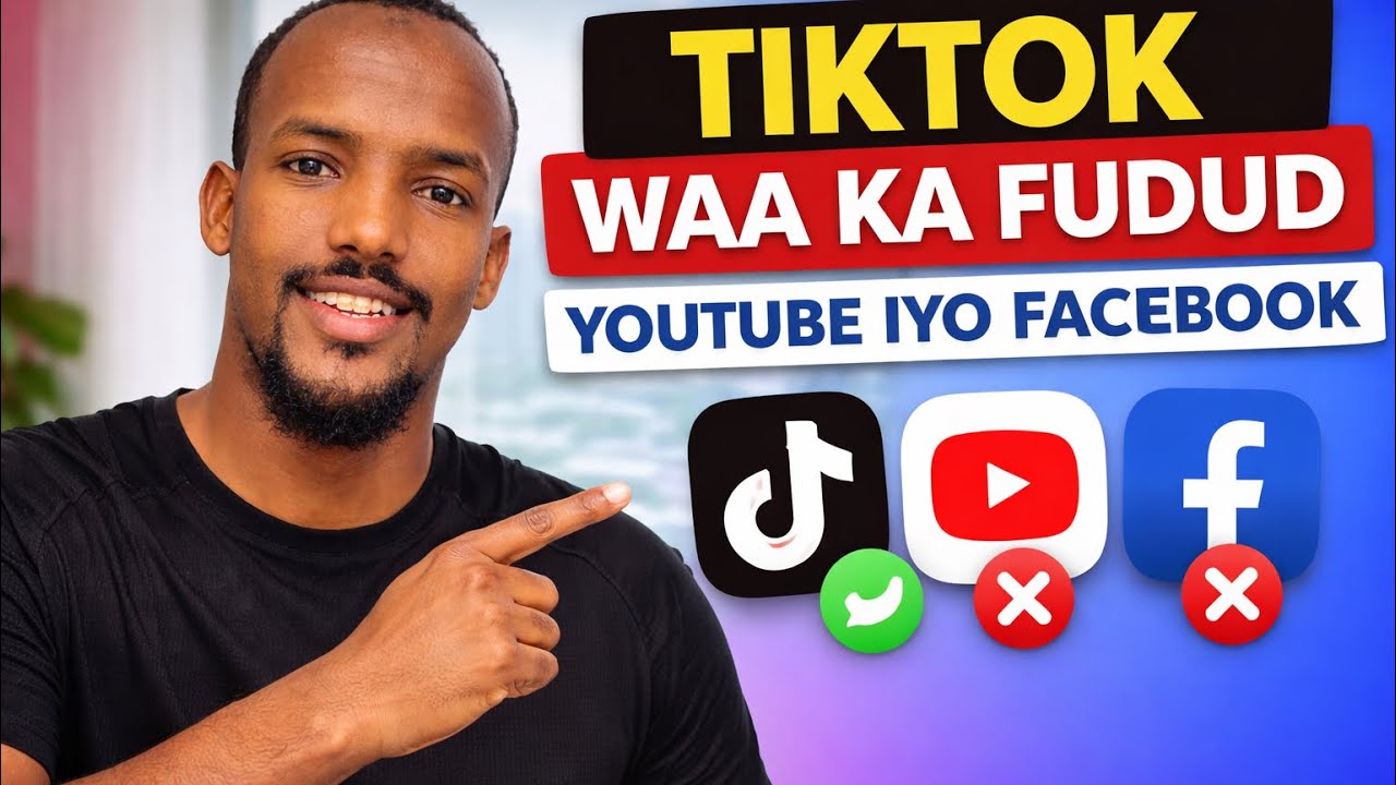 TikTok Ma Ka Fudud Yahay YouTube iyo Facebook? Runta Ogow