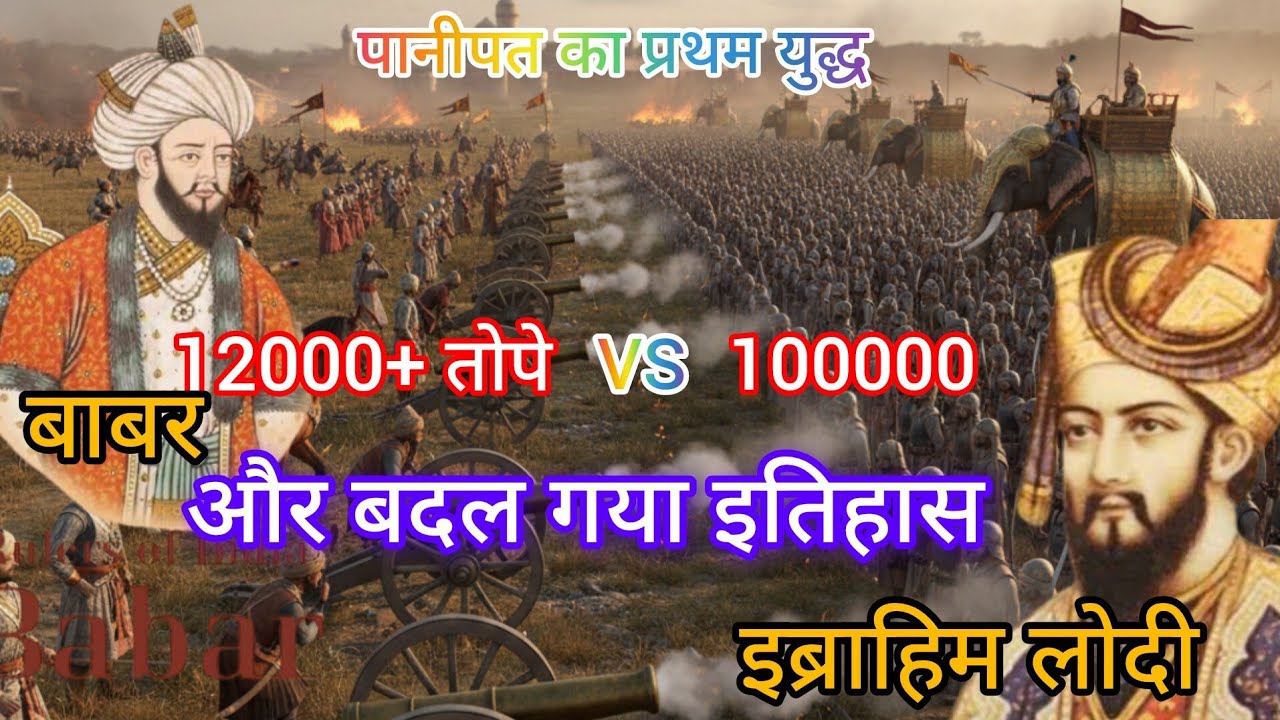 पानीपत का पहला युद्ध: 12,000 सैनिकों ने 1 लाख की सेना कैसे तोड़ी? | Babur vs Ibrahim Lodi