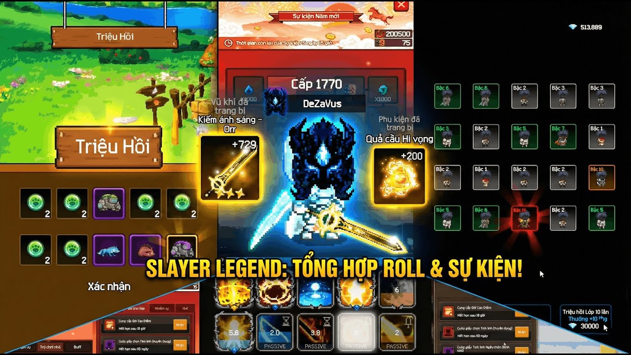 Slayer Legend - Event tết 2026, roll 1 đống lớp 19,  1 đống pet vàng và còn gì nữa???