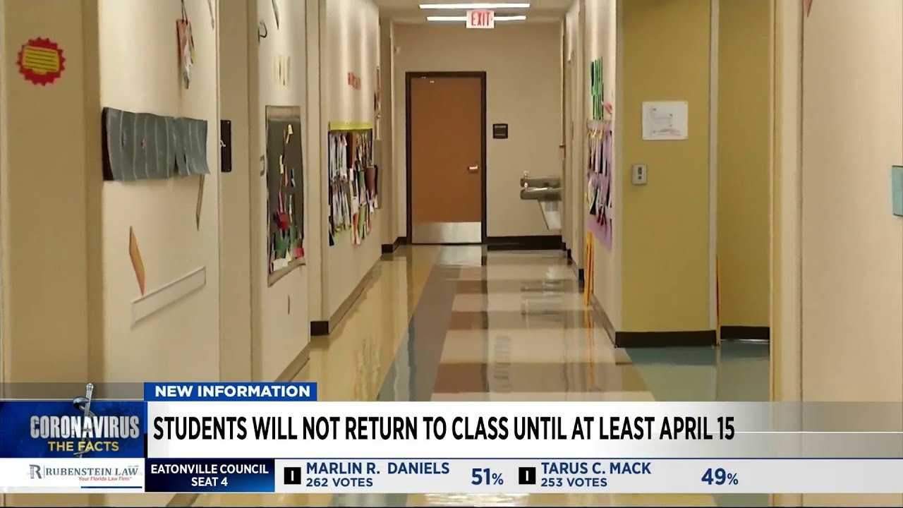 Florida students won&rsquo;t return to school until at least mid-April, governor says