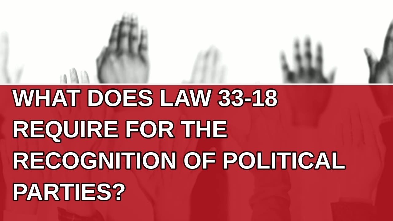 What does Law 33-18 require for the recognition of political parties? #Shorts