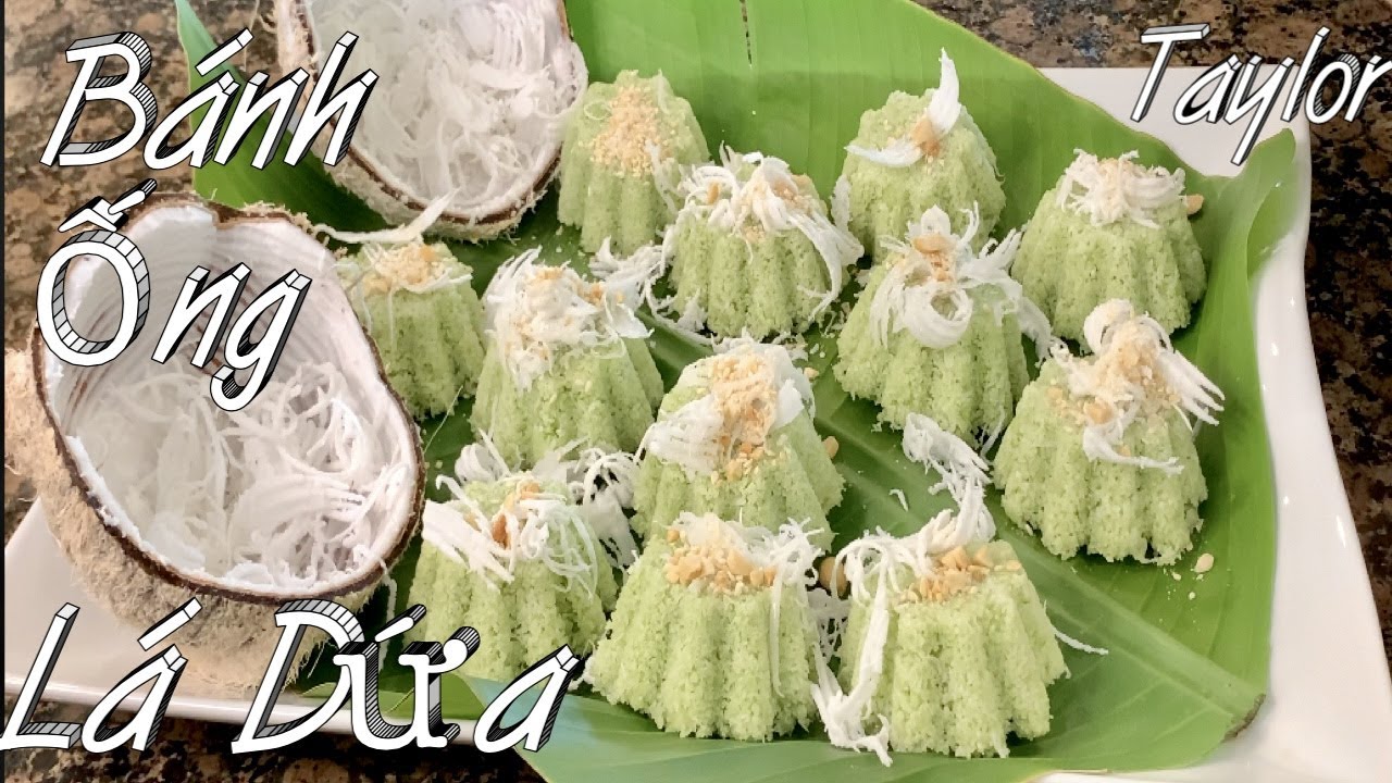 Bánh Ống Lá Dứa - Cách Làm Bánh Ống Lá Dứa Cấp Tốc Bằng Khuôn Bánh Bò Thơm Ngon - Pandan Cake Recipe