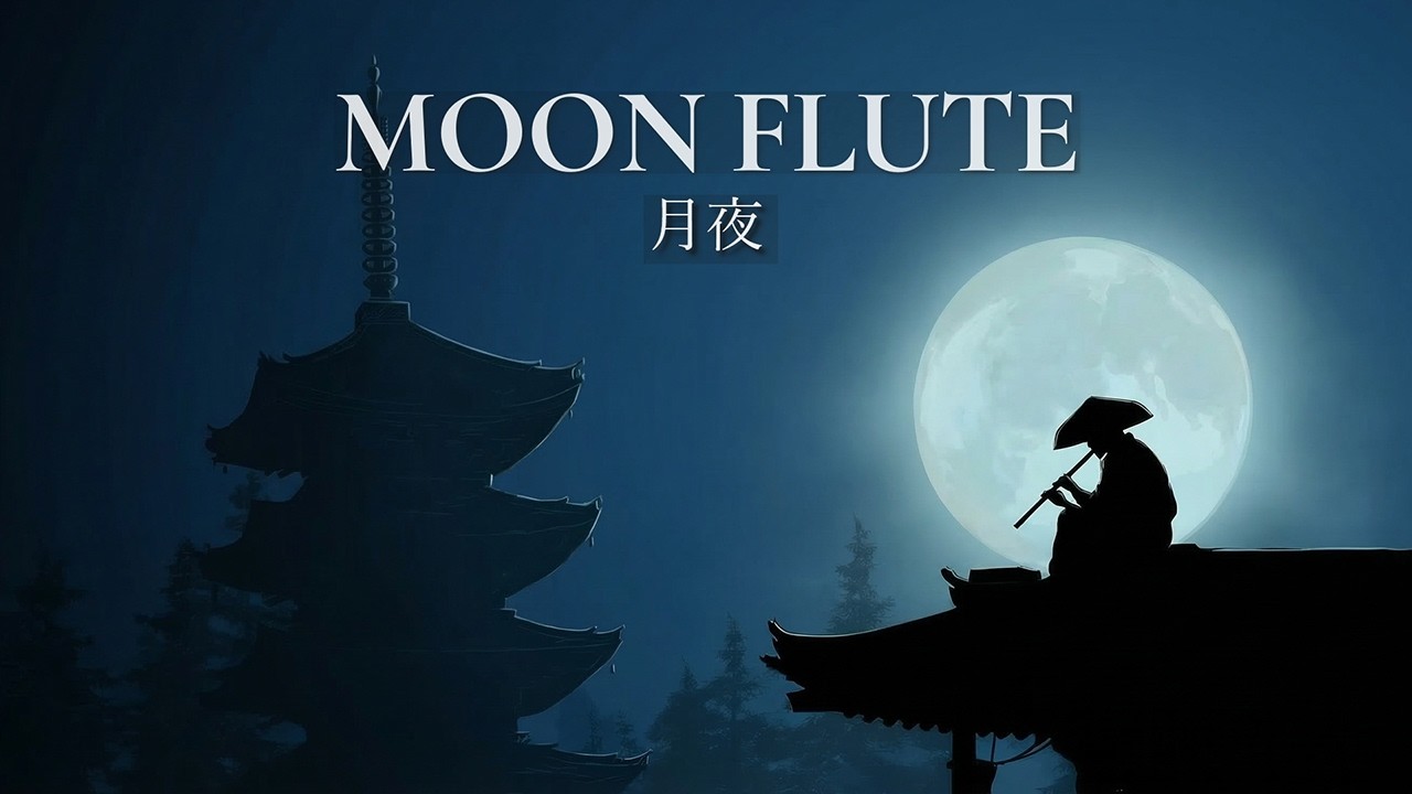 Japanese Zen Bamboo Flute | Moonlit Pagoda at Midnight 🏯