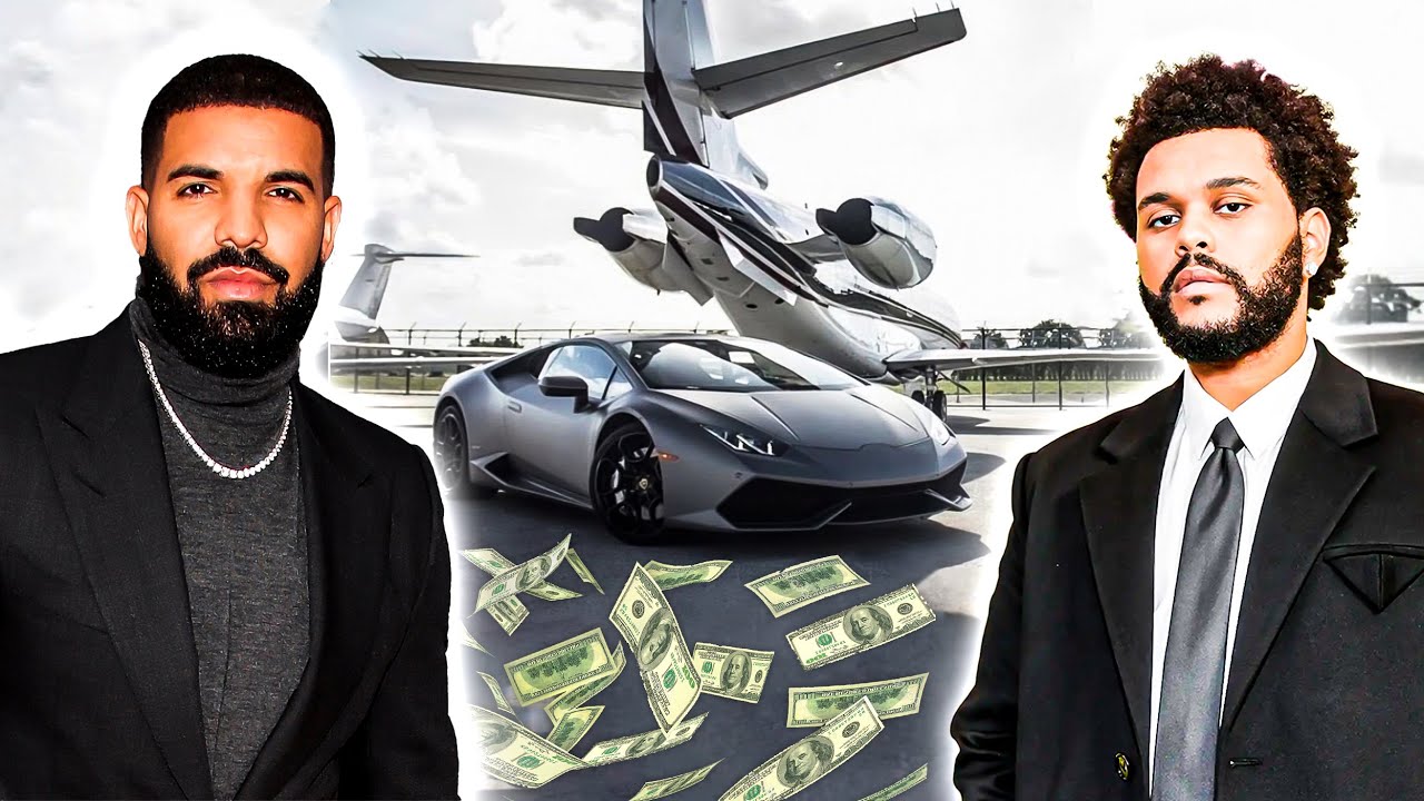 Qual cantor é mais rico: Drake ou The Weeknd? (mansões, carros, negócios, fortuna...)