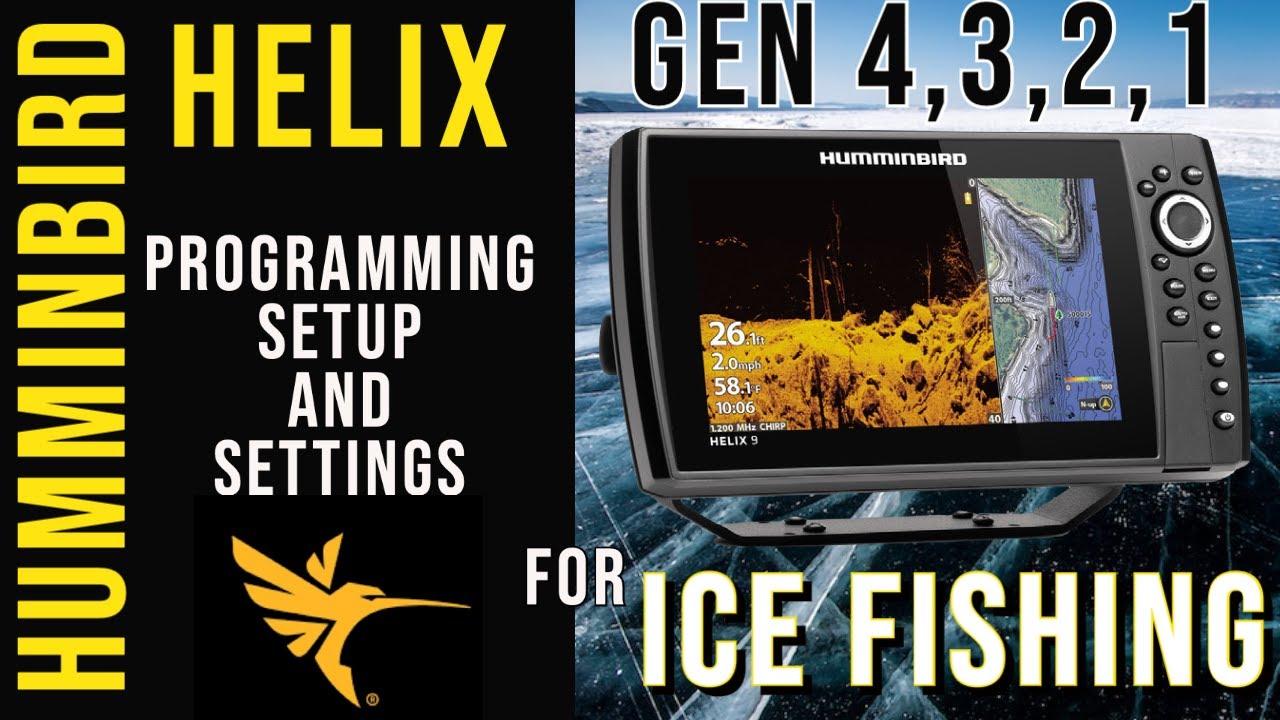 Humminbird Helix Setup for ICE FISHING - Settings & Programming by an Electronics Expert