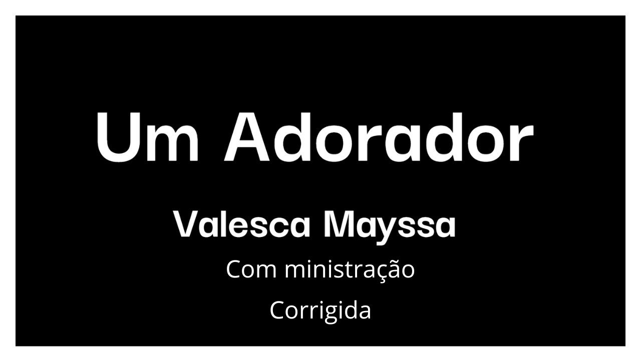 Um Adorador - Valesca Mayssa [Playback com letra] | Ministração Sem Ruído