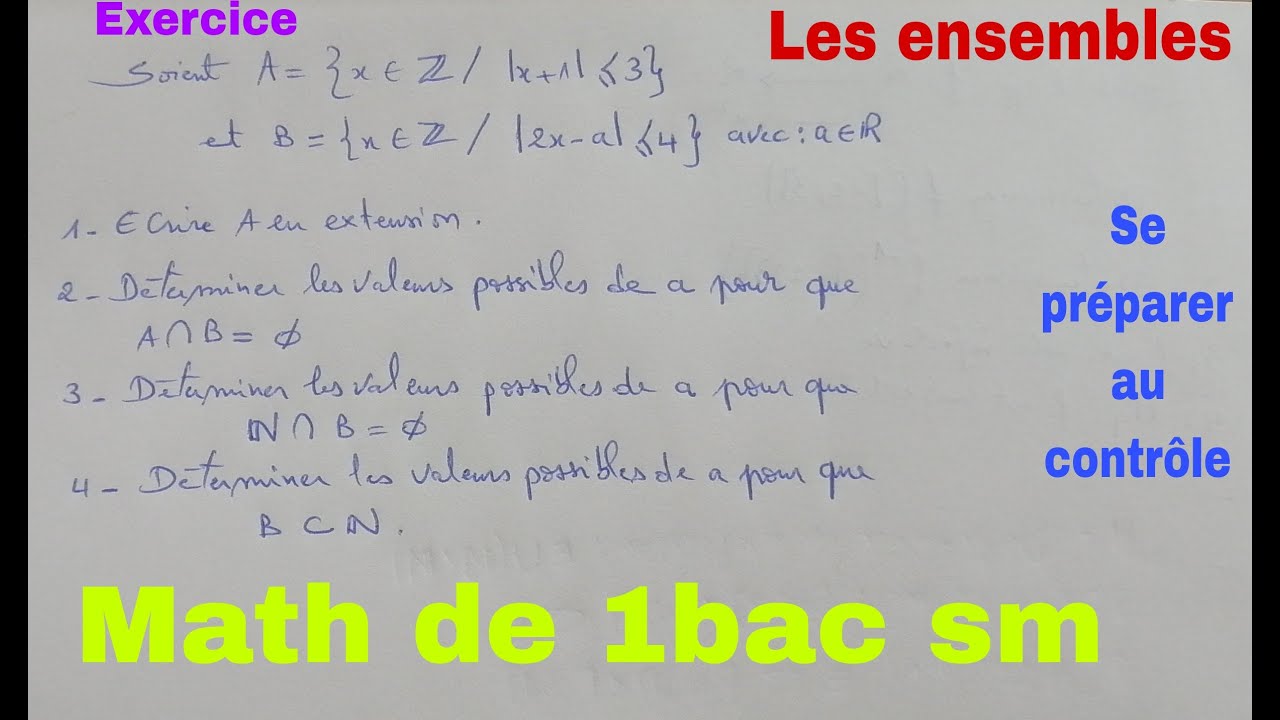 les ensemble....ensemble vide...math de 1bac sm