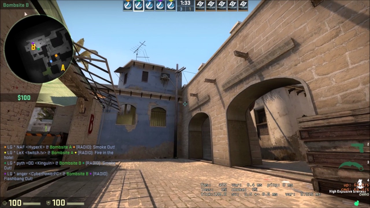 Counter Strike Global Offensive (CS:GO) POV - pyth(luminosity) vs CLG