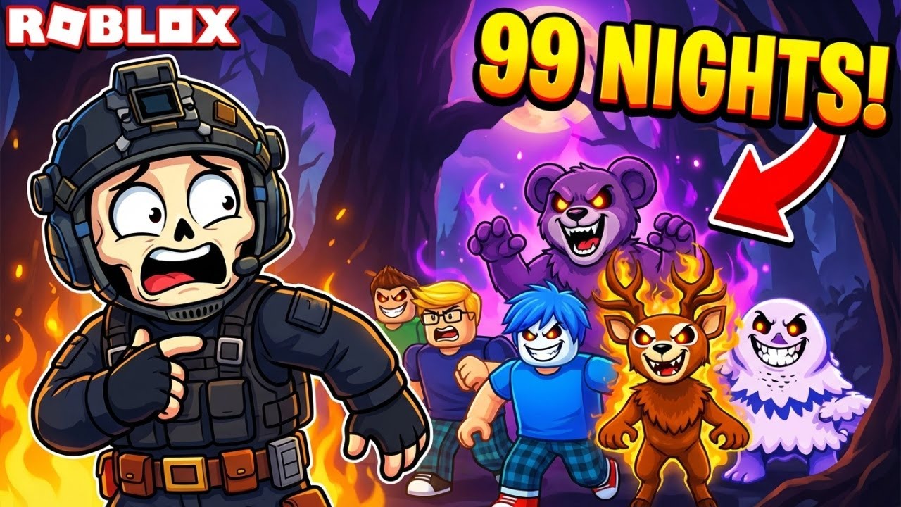 Выжить 100 дней за 99 ночей в лесу с подписчиками (Roblox)