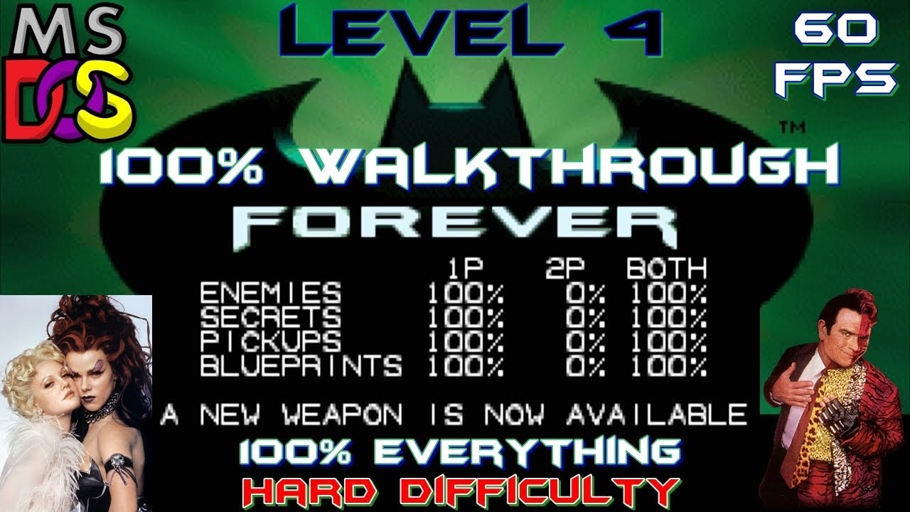 Batman Forever - Level 4 MS-Dos 60fps (100% Everything, Hard Difficulty)