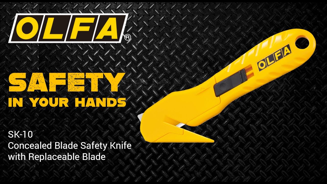OLFA SK-10 Concealed Blade Safety Knife with Replaceable Blade Product Highlights
