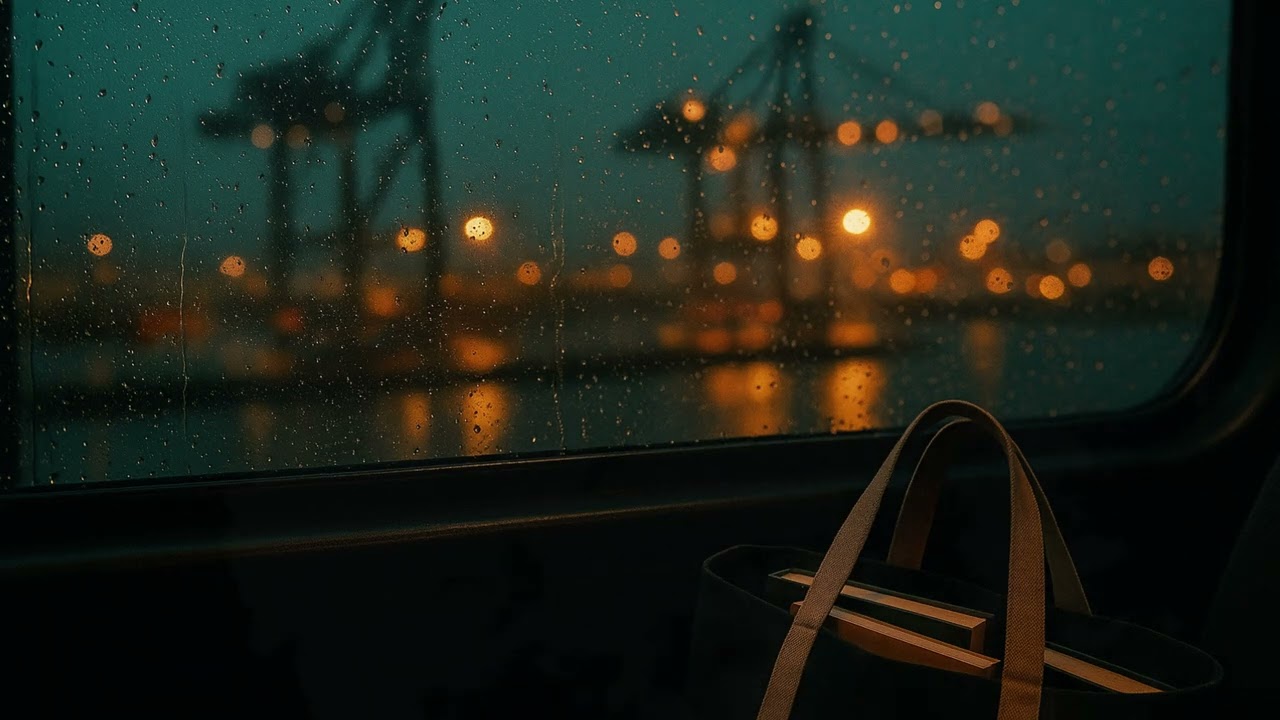 Soft Piano for Reading 🌧️ Night Train Window Rain - For Study & Reading